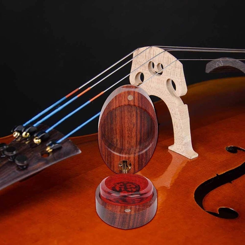 woobles Rosin,Professional Violin Rosin Light Low Dust Rosin for Bows for Violin Viola and Cello in Violin Style with Wood Case (2#) - Image 3